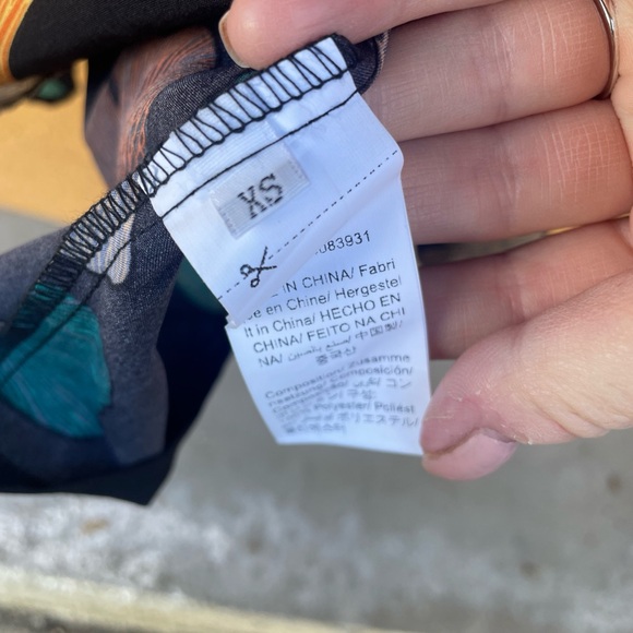 SHEIN Black Maxi dress with Multicolor Abstract Print size XS - Picture 4 of 5